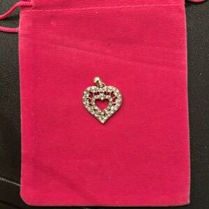 Silver and Diamond Heart Pendant